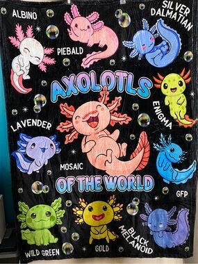 Axolotls of the World Blanket Children/Kids